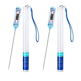 oujilet Kitchen Thermometer, 2 Pieces, Universal Household Thermometer, Digital Cooking Thermometer, Kitchen Thermometer, Meat Thermometer, Readable 50°C - 300°C, °C/°F Switchable Thermometer with