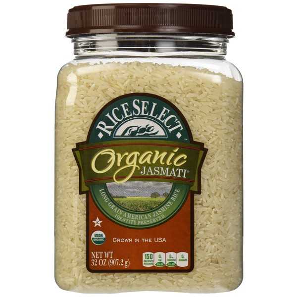 Rice Select, Jasmati Rice, Organic, 32 oz(Pack of 4)