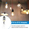 10 Pack E14 to E12 Adapter Converter, E14 to E12