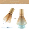 Matcha Tea Set Bamboo Matcha Whisk, Ceramic Whisk Holder, Tea Scoop,
