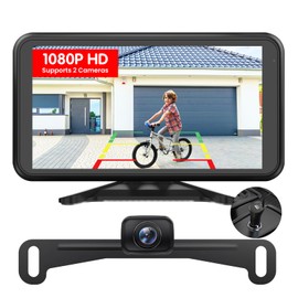 AUTO-VOX Wireless Backup Camera for Car Easy Install: No Delay 5" HD 1080P Rear View Camera with Clear Night Vision 2 Channels, IP69K Waterproof Back Up Camera System for Truck, Pickup, SUV, Van - W12