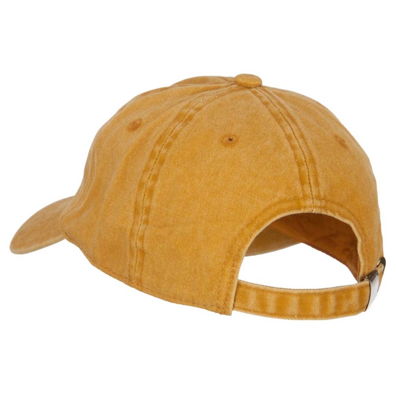 Lightning Bolt Embroidered Unstructured Cotton Cap - Gold OSFM