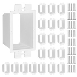 20 PCS BE1-2 Electrical Outlet Box Extenders with 40PCS Screws, 1-Gang Box Extender Power Single Gang Box Extender Electric Box Extender 1 Gang Power Outlet Accessories