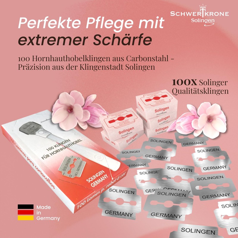 Solingen Callus Slicer Blades / Replacement Blades for Callus Plane