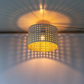 Unique Metal Lamp Shades, Decorative Pattern Round Drum Hollow-Carved Design for Table and Floor Lamps,Chandeliers