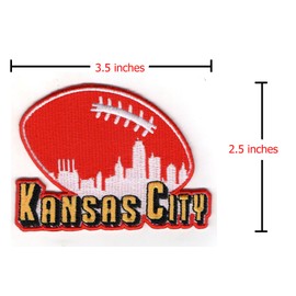 Smc Store Kansas City Logo Patch Embroidery American Football Fan Favorite Team Iron On Sew On Embroidered Patch