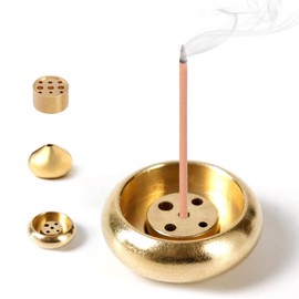 Mini Incense Burner, Brass Incense Burner, Portability, Durable, Multifunctional, Perfect for Coffee Shops, Tea Ceremonies, Studies, Cafes, Healing Incense Burners, Interior Incense Burners (Drum