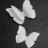 ANCLLO 24 x White Butterfly 3D Wall Stickers with Sponge