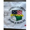 2000 US Open @ Pebble Beach White Souvenir Flag w/Tiger