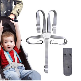KEMUZ Hochstuhl-Sicherheitsgurte 5-Punkt Sicherheitsgurt Set, Universal Kinder Sicherheitsgurt Für Hochstuhl Kinderwagen Autositz, Ersatzgurt Verstellbar Leicht Tragbar, 1 Stück
