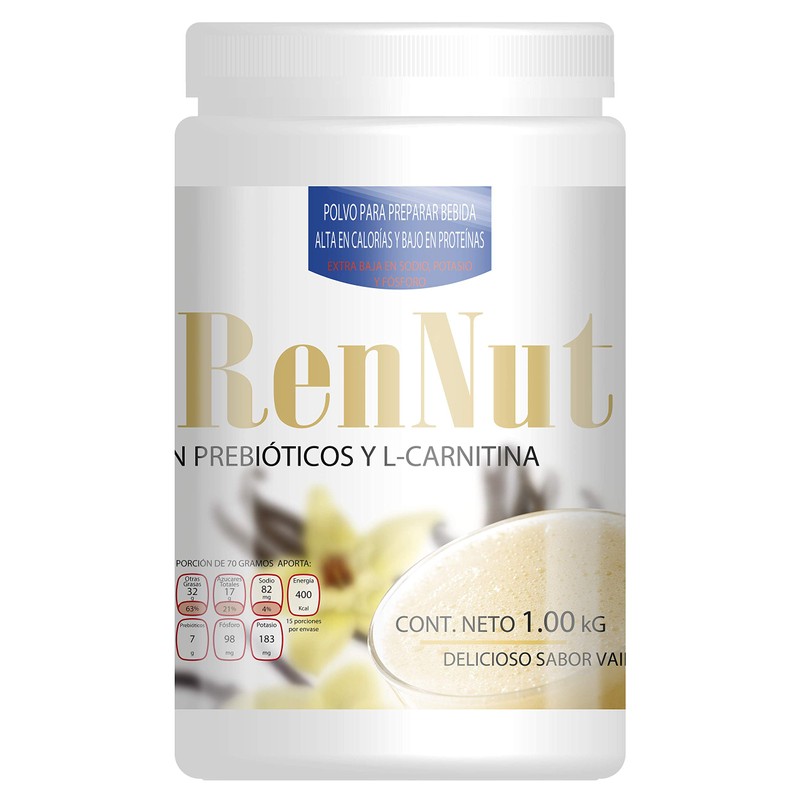 RENNUT, alto contenido de nutrientes esenciales, calorías y prebióticos. VANILLA