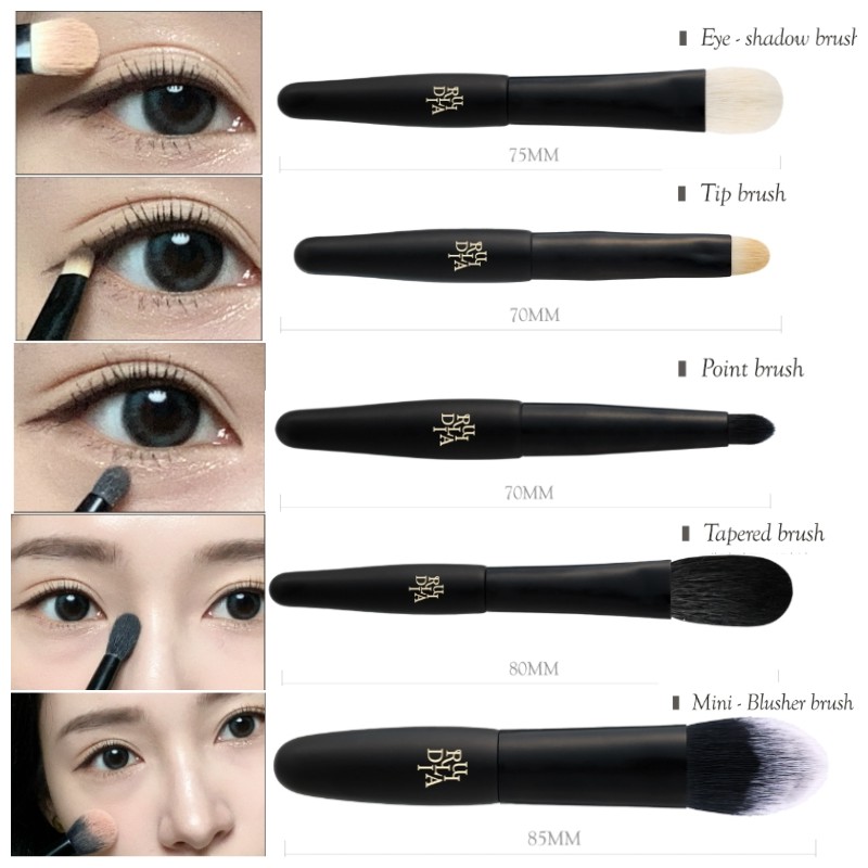 RULIDIA Mini Makeup Brush Set 6items