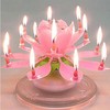14 Rotating Lotus Birthday Candles with Music for Parties: Celebrate