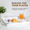 Bzyoo 11.5 x 16 Inch Large Rectangle Stackable Melamine Serving