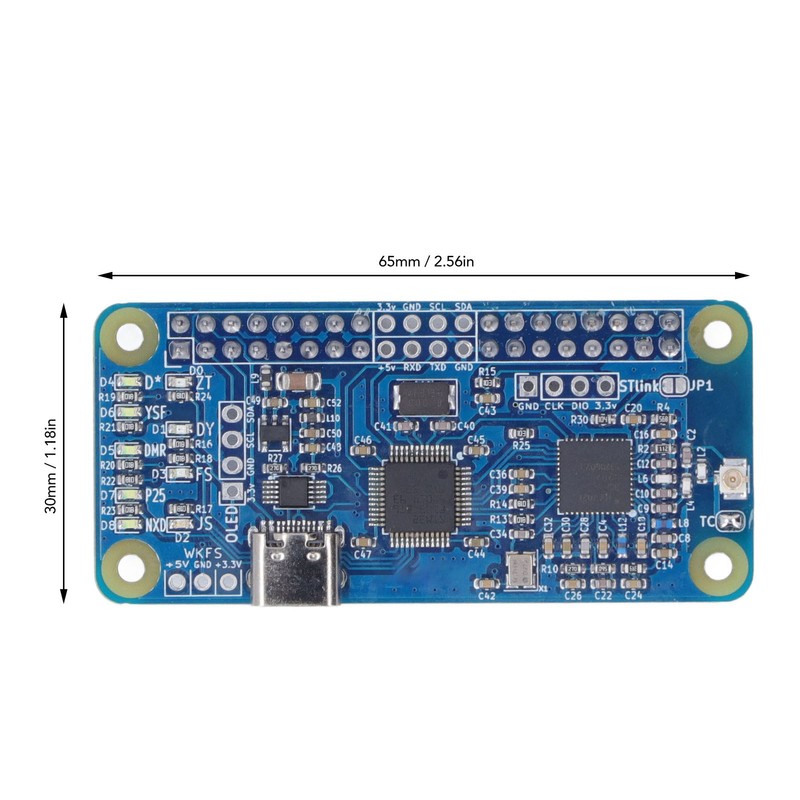 MMDVM Simplex Hotspot Main Board with Pin Header Supports for