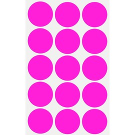 Labels 30 mm stickers, assorted colours, size 3 cm labels by Royal Green., neon pink 225