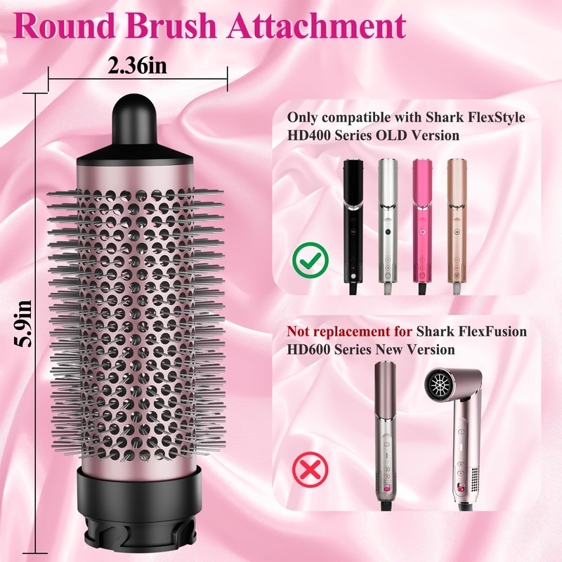 ZEPHBLOW Round Volumizing Brush for Shark Flex Style HD430/435/440, Round