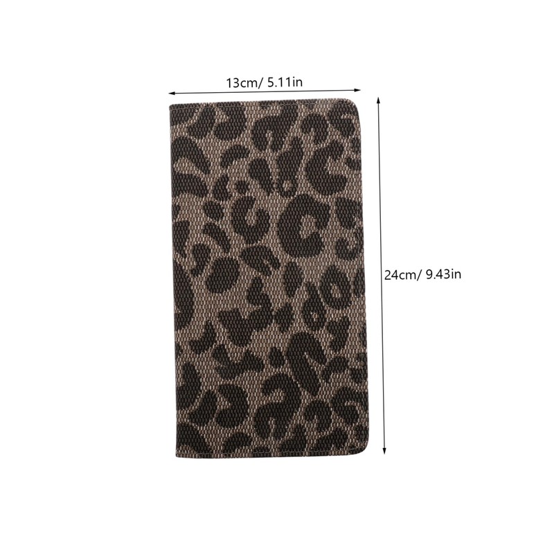 BUGUUYO Leopard Print Car Registration Holder Pu Insurance Card Wallet