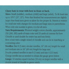 Fiber Trends Knitting Pattern AC-22 Classy Bows - Hats for Girls, Women