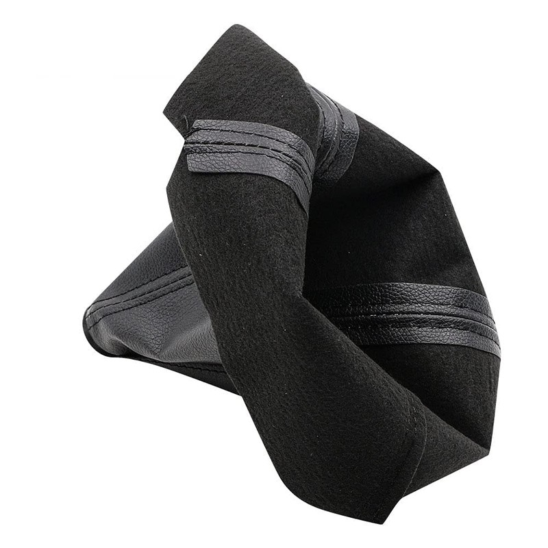 CENPEK Car Shift Knob Cover-Universal Stitch Black PVC Leather Manual