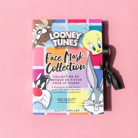 MAD BEAUTY Looney Tunes Sheet Face Masks Set (Pack of 4) | Bugs Bunny, Sylvester, Tweety, and Taz | Passionfruit, Coconut, Honey, and Strawberry to Soothe and Rejuvenate Tired Skin