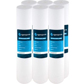 SpiroPure SP-DD-5005-20BB 20x4.5 BB 5 Micron Spun Melt-Blown Polypropylene Water Filter Cartridge SDC-45-2005 DGD-5005-20 155358-43 (Case of 6)