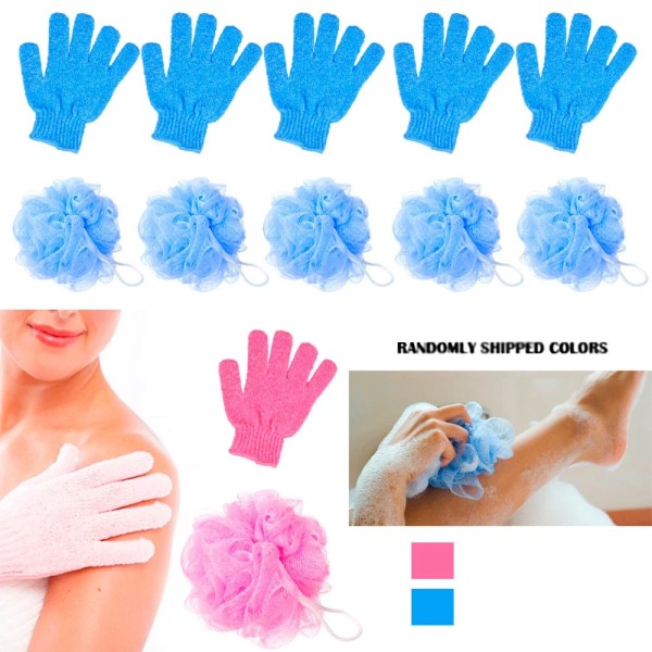 DOLLAR EMPIRE 12Pc Shower Bath Glove Mesh Ball Skin Massage
