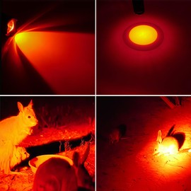 LIAISIMI Red Light Torch, Tactical Bright Powerful Red LED Torch, Red Torch, Zoomable, Portable, Waterproof LED Torch, Handheld Red Light (5, Red)