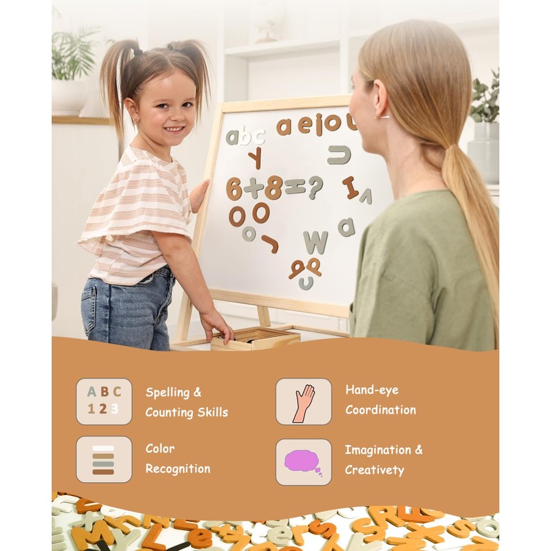 Joswisch 186 Pieces Magnetic Letters and Numbers-Alphabet Fridge Magnets ABC