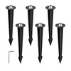 Aluminum 6 Pack Ground Stakes, 6 Inches Metal Threaded Spike
