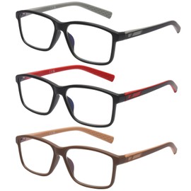 DOOViC 3 Pack Reading Glasses for Men Women Matte Texture Comfortable Lightweight Fashion Blue Light Blocking Readers 2.5 Strength