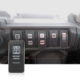 Foruly Backup Light Switch Amber LED Light for Can-Am Commander Max 800R 2016-2017 / Defender Max HD8 2017 / Maverick 1000 2013 & More, 5 Pin Rocker Switch On/Off Switch, 20A 12V（1 Pack）