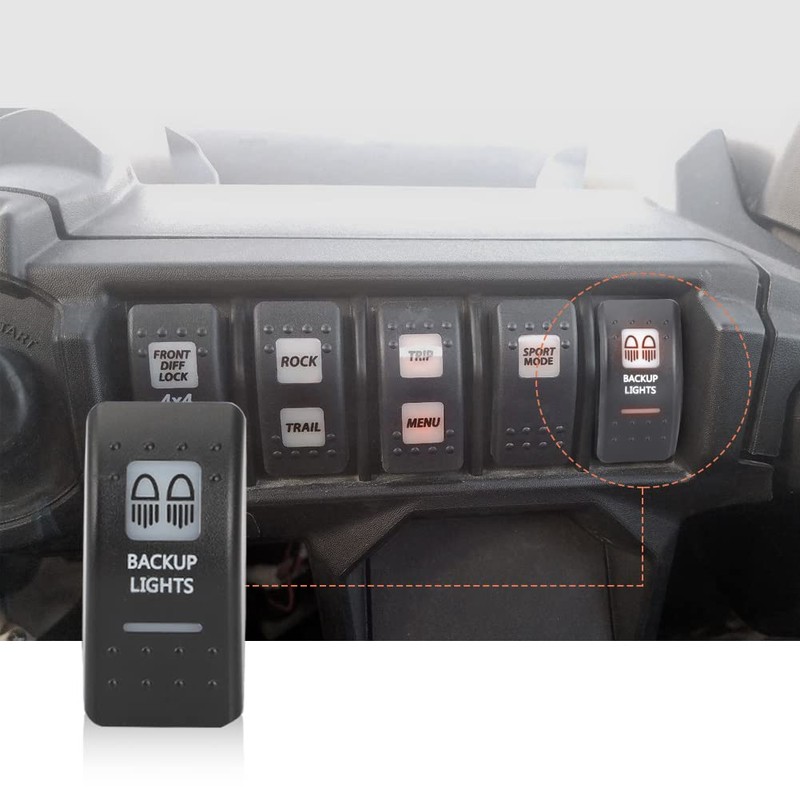 Foruly Backup Light Switch Amber LED Light for Can-Am Commander