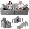 snow mini Modular Kids Play Couch 15PCS, Convertible Toddler Floor