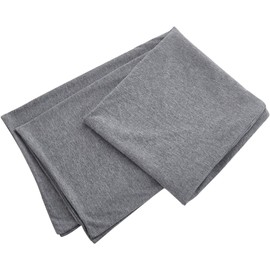 Oubonun 100% Jersey Cotton Body Pillow Cover with Zipper - Luxury Soft Removable Body Pillow Case - Long Fuzzy Body Pillow Cover - Knitted Cotton Pillowcase (Grey, 21"X54")