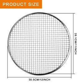 YYTECH 3PCS Aluminum Pizza Screen, 12 Inch/ 30.5cm Pizza Mesh Screen, Aluminium Pizza Trays for Oven, Non Stick Round Mesh Baking Trays Net for Oven Home Restaurant