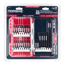 Norske Tools NIBPI724 Impact Torsion, 24 PC Screwdriver Bit Set (Phillips and Torx only)