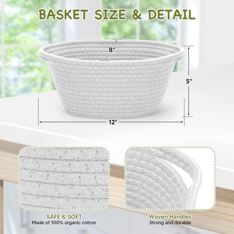 10PACK Baskets for Gifts Empty, 12"x 8"x 5" Woven Gift