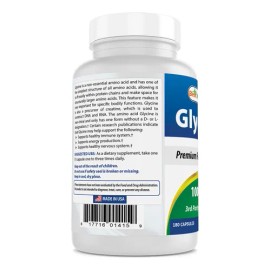 Best Naturals Glicina 1000 Mg 180 Cápsulas Usa