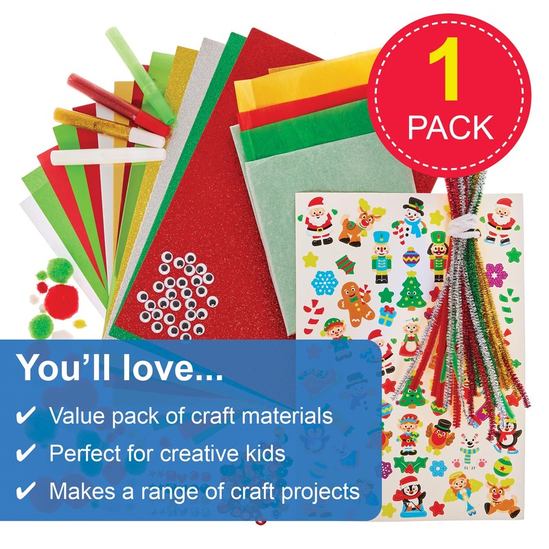 Baker Ross FX811 Christmas Bumper Craft Pack - Christmas Arts