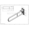 Black Folding Hinged Bathroom Safety Steel Grab Bar/Rail, Drop Down