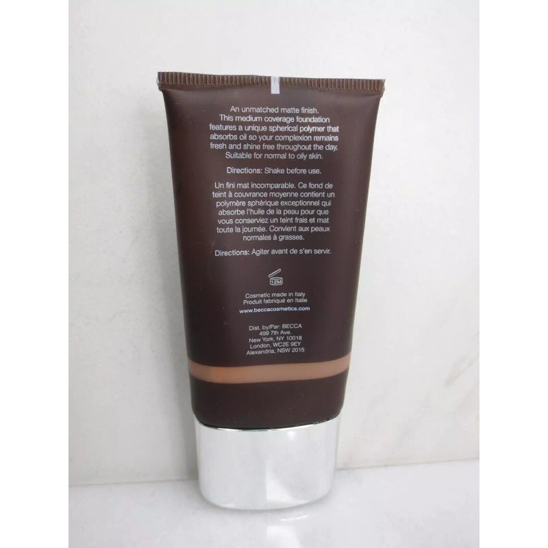 BECCA EVER-MATTE SHINE PROOF FOUNDATION SANDALWOOD 1.35 OZ NWOB LOT