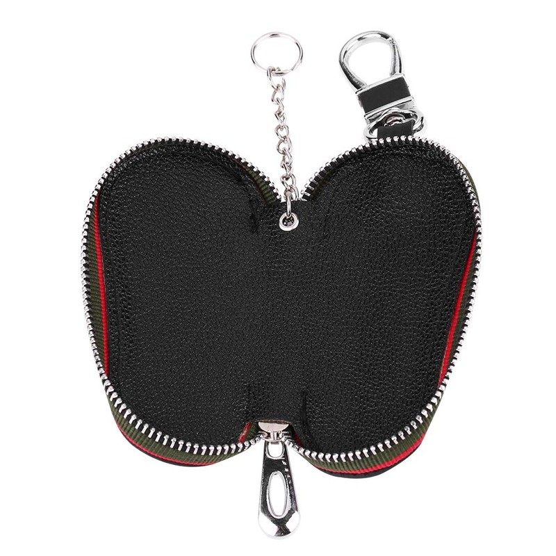 KIMISS Key Case Holder, Universal Car Auto PU Leather Zipper