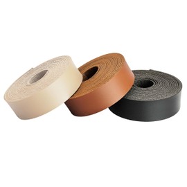 Wento 3/4'' Wide by 72'' Long Faux Leather Straps Thick Leather Strips for Crafts Vegan Leather Faux Leather Strips 3 Color Mixed