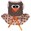 Petitebelle Turkey Face Puppy Dog Dress (Brown/Turkeys, Medium)