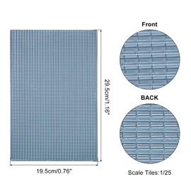 MECCANIXITY Miniature Roof Tiles PVC Model Roof Tiles Mini DIY Tiles Model Building Set for Model Building Dolls Houses Garden Sand Table Dark Grey Pack of 4