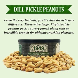 The 1949 Nut Co. Dill Pickle Virginia Style Peanuts | Oil Roasted Peanuts | Fried Peanuts with a Unique Crispy Crunch | Extra-Large, Hand-Cooked in the USA with an Old Family Recipe, 20 oz.