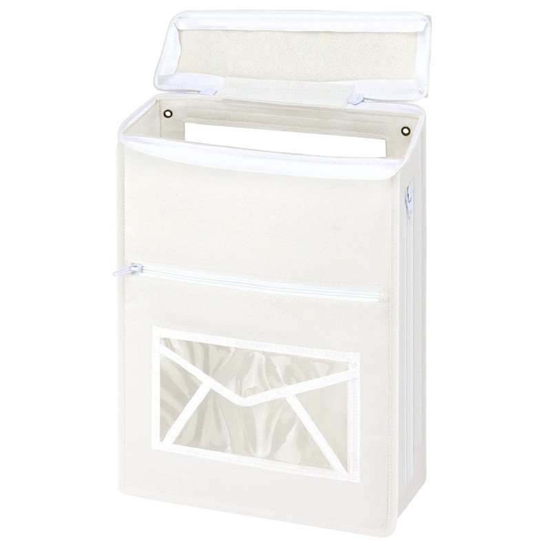 Mail Slot Catcher Bag, Indoor White Mail Catcher Felt Cloth