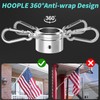 HOOPLE Flag Pole Rings 1.25 Inch 2PC, Anti Wrap Spinning