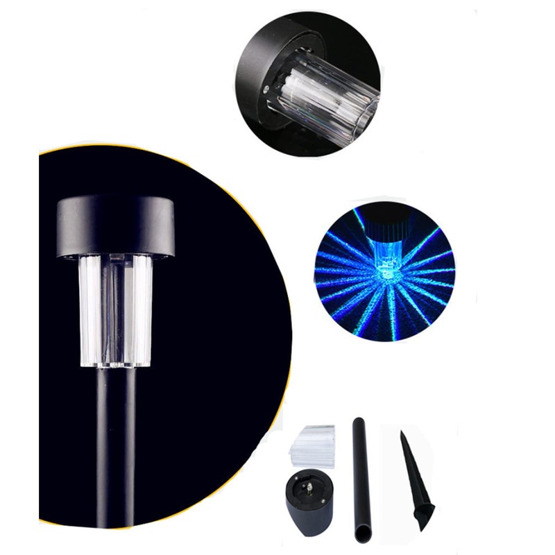 NEWOTE 12PCS Blue LED Outdoor Plastics Garden Solar Powered Landscape